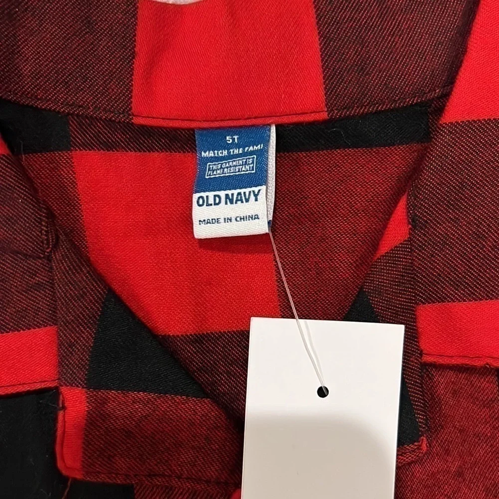 Old Navy Red Plaid Pajama Set